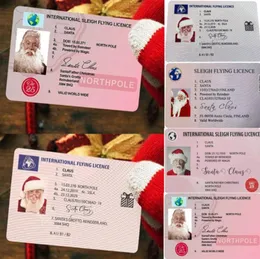 Santa Claus Karty lotu Sanie Jazda License Drzewo Ornament Boże Narodzenie Dekoracje Old Man Driver Licencja Rozrywka Rekwizyty Prezent 6 Styl