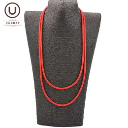 Chokers Ukebay Choker Naszyjniki Kobiety ręcznie robione proste łańcuch gumowy naszyjnik elastyczność lina