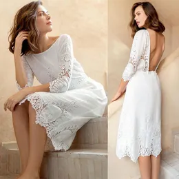 White Backless Evening Party Dresses Custom Made Lace Stitched Banquet Temperament Long Gowns High Quality