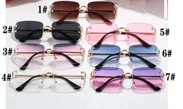 الصيف النظارات الشمسية النظارات المعدنية إطار واضح للرجال والنساء أزياء الدراجات glasse 7 ألوان خيارات المرأة القيادة الشمسي في الهواء الطلق شاطئ نظارات الشمس