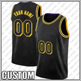 Custom Black Mamba Los Angeles Basketball Team Jersey DIY Szyte Nazwa Nazwa Bluza Rozmiar S-XXL XDMGH6