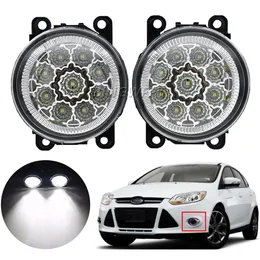 フォードフォーカス2/3 MK2 / 3 Fiesta C-Max Fusion RangerトランジットエッジEcosport Tourneo LED電球霧ランプアセンブリスーパーブライト