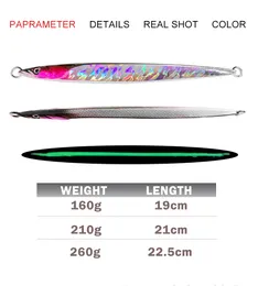 Gabarito brilho chumbo de pesca profunda de pesca luminosa luminosa lenta isca artificial isca de laser japão jiggings de metal de outono para atum para atum garoupe detooth salmon