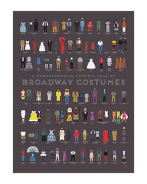 Comprehensive curtain call of broadway costumes Poster Painting Print Home Decor Framed Or Unframed Photopaper Material