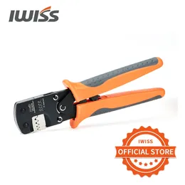 Iwiss IWS-3220 Ratchet Crimping Plier Hand Crimper Tools för smal-pitch-kontaktstift Krimpområde 0.03-0.5mm (AWG: 32-20) 211110