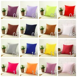 1pcs Pillowcase Pure Color Polyester White Cushion Decor Blank Christmas Gift 45 * 45CM