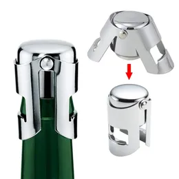 Tappo per vino portatile in acciaio inossidabile Strumenti per bar Sigillatore di sughero per champagne Spumante WineCap WLL594