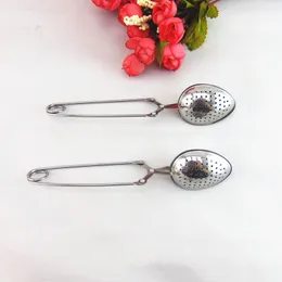 Rostfritt stål Tea Sear Mesh Heart Five Pointed Star Water Droplets Ball Shaped Kaffe Herb Spice Infuser Filter Handle Teaspoon JY0032