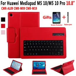 Keyboard Case for Huawei Mediapad M5 10 Pro 10.8 CMR-AL09 CMR-W09 CMR-W19 Cover Funda Smart Leather Shell+Keyboard+Film+Pen