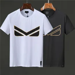 T-shirt da uomo estiva girocollo stampa occhio nero top semplici magliette traspiranti comode larghe # T0012