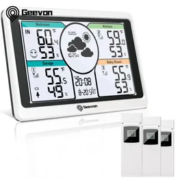 デスクテーブルクロックプロジェクションアラームの天気駅温度と湿度の時計の時計を時計時間スヌーズ