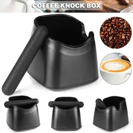 Anti Slip Espresso Box Shock-Absorberande Kaffe Grind Dump Avfall Bin Med Avtagbar Knock Bar Barista Coffeware Set