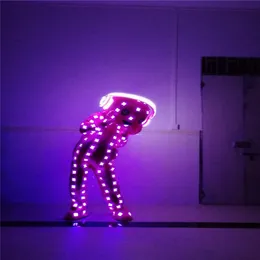 Party Decoration KS89 RGB Led Light Big Head Doll Ballroom Dance Costumes Luminous Outfits Dj Wears Dress Perform Clothe Rave