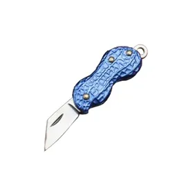 Kleines EDC-Taschenmesser mit Halskette, 440C hochglanzpolierte Klinge, Aluminiumgriff, Schlüsselanhänger-Messer H5375