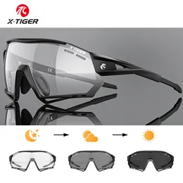 Sonnenbrille Radfahren Brille X-TIGER Radfahren Photochrome UV400 Sport Racing Herren Fahrrad Wandern Brillen Brillen