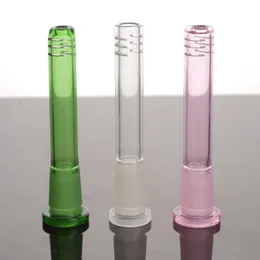 Colorful Pyrex Glass Handmade Smoking Bong Down Stem Portable 14MM Female 18MM Male Filter Bowl Contenitore Waterpipe DownStem Accessori Holder DHL Free