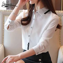 blouses woman ladies tops and camisa mujer manga larga blusa feminina long sleeve chiffon office shirts 6953 50 210427