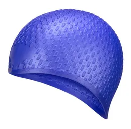 Wholesale Adults men Women Waterproof Swimng Caps Badmuts Silicone elastic Hat High Spandex Durable Rubber sea water pool sports Hats