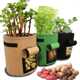 Platers Pots Fiell Practs Grow Bags Sakes Сад картофель горшок тепличный овощной растущий мешок увлажняющий вертикальные инструменты инструменты