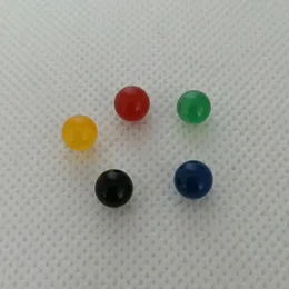 6mm Terp Pearl Bead 5 Colors Smoking Insert Quartz Dab Ball Red Yellow Green Blue Black Spinning Beads For Nail Banger Water Bong