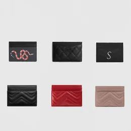 Lyxdesigner Högkvalitativ korthållare Handväska i äkta läder Mode Damväskor för män Herr Nyckelring Kreditmynt Miniplånboksväska Charm partihandel