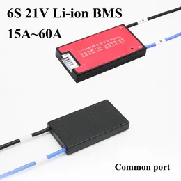 6S 21V 22.2v BMS Bateria de lítio Porta comum BMS 20A 60A placa de proteção à prova d'água para 21V 25.2v bateria de li-ion