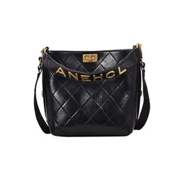 Bolsa balde feminina bolsas de ombro de grife bolsa mensageiro feminina Lozenge Plain Fashion bolsa crossbody de luxo alça alargada corrente três alças trava HBP