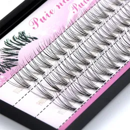 الرموش الصناعية 10D60 Cluster Grafting Eyelashes ، Natural C-roll فردي باليد ، تمديد رمش 6-14mm