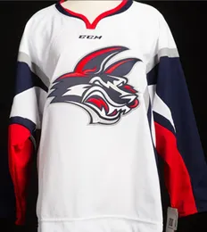 Rzadko Hokej Jersey Mężczyźni Młodzież Kobiety Vintage 2008-09 mil O'Keefe Elmira Jackals Gra Worn Rozmiar S-5XL Niestandardowy Nazwa lub numer