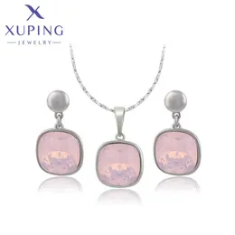 Xuping Jewelry New Arrival Luxury Necklace and Earrings Crystal Jewelry Set Women Party Gift 60503 H1022