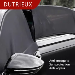 2st Car Sun Shade Side Fönster Solskyddskåpa UV Skydda Perspektiv Mesh Universal Tillbehör Windows kan öppnas