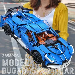 Technic 13125 MOC Bagutis Blue Racing Car RC 3858PCS Building Blocks Kompatybilny 42083 20086 Cegły Edukacja Dzieci Boże Narodzenie Prezenty Urodziny Zabawki dla dzieci