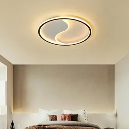 Modern Bedroom Ceiling Lights LED Round Acrylic Hanging Lamp For Kitchen Foyer Attic Creative Design Lustre Dimmable