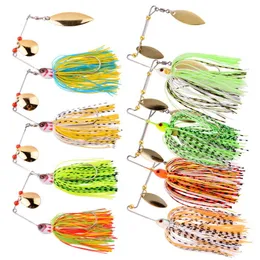 8pcs/set Spinner Bait Set Chatter Fishing Lure Chatterbait Kit Wobbler for Bass Tackle 210622