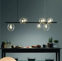 Nordisk glasboll ljuskrona ljuslampa modern matsal fixture dekor hängande suspension led