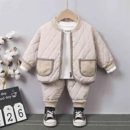 Pojkar Kvinnor Barnkläder Tjejer Bomullerad Höst Vinter Japanska Koreanska Babywinter Bomull Hemkläder 210625