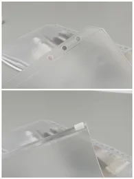 A6 Clear Punched Binder Pockets for Notebooks 6 Otwory zamek błyskawiczne luźne worki liściowe pvc mrożone wkładki notebookowe zorganizuj przechowywanie dokumentów