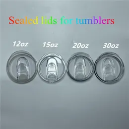 Sealed lids for straight Tumblers 12oz 15oz 20oz 30oz kinds of cups Waterproof Seal Cover Replacement Resistant Spill Proof Covers suit Wine Tumbler