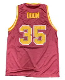 Custom Lamar Odom #35 Christ King High School Basketball Jersey Ed Red Size S-4XL 이름 및 번호 최고 품질 유니폼