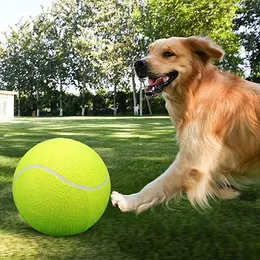 24CM large Tennis Ball toy pet dog inflatable Tennis Balls chews toy 9.5inch Giant Pet Toy Mega Jumbo Kids Toys Balls OutdoorDH9877