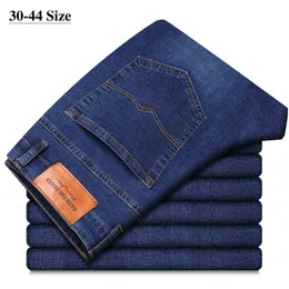 6 Colors Men's Jeans 2020 Summer New Loose Straight Denim Pants Male Classic Advanced Stretch Trousers Plus Size 40 42 44 G0104