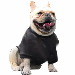 Brown Impresso PET T CAMISETAS VESTE SPRING Spring Sweetshirts Roupa De Cão Bulldog Corgi Teddy Cachorrinho Roupa