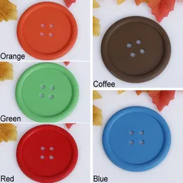 Round Coaster Heat-resistant Non-slip Water Bottles Pads Coffee Beverage Cu Placemat Waterproof Button Shaped Tea Coasters Mat RRE8368