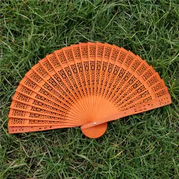 Party Supplies 100pcs Wood Fans Multicolor Showgirl Dance Fan Event Sunflower Mönster Bridal Personlig Sandelträ Folding Hand Wedding Favors Dancing Prop