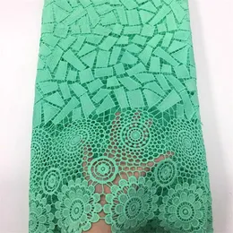 Green Milk Silk African Lace Fabric 2023 Senaste högkvalitativa grå Guipure French Mesh Net spetstyger 5 meter för bröllopsklänning