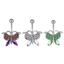 YYJFF D0208 Butterfly Belly Navel Stud Mix Colors