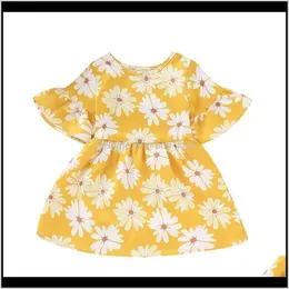 Bebek Bebek, MaternitySummer Kız Çiçekler Papatya Elbise Çocuk Sundress Sundress Güneş Toddler Elbiseler Çocuklar için Moda Kızlar Giyim Damla Teslimat 20