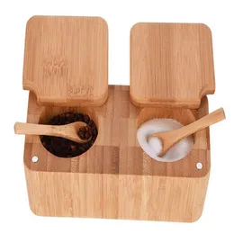 Кухонная утварь бамбуковая приправа банку приправа коробки двойной сетки