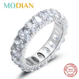 100% 925 Sterling Silver Classic Oval Sparkling Finger Ring For Women Luxury AAAAA CZ Wedding Engagement Fine Jewelry 210707