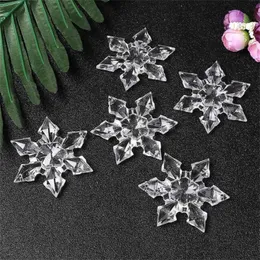 12st Jul Snowflake Clear Crystal Acrylic Rhinestone Frozen för Xmas Tree Pendant DIY Dekorativ Craft Scrapbooking Decor